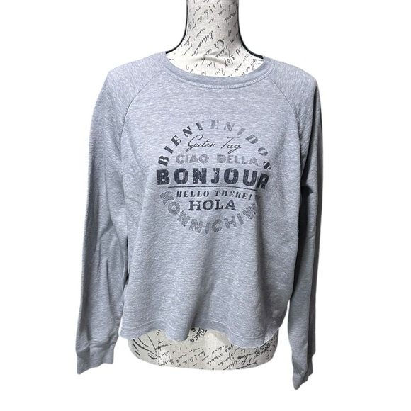 Anthropologie Tops - MAEVE by Anthropologie Lightweight Cropped Sweatshirt Size Medium